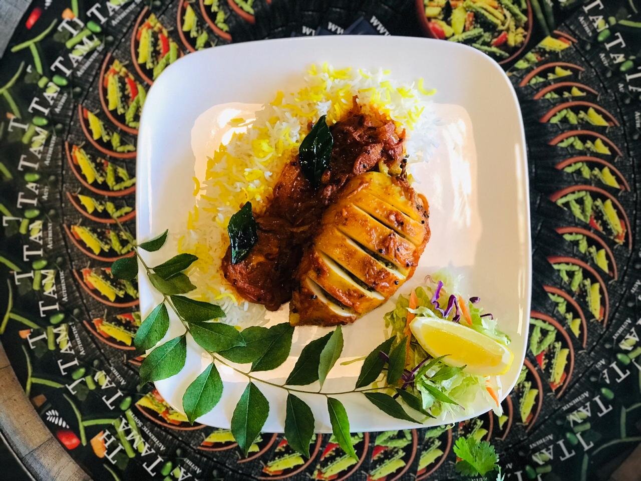 Grilled fish with rice at The Tamarind