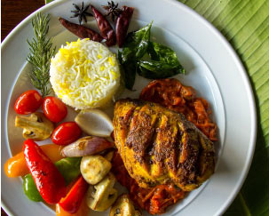Grilled fish platter at The Tamarind