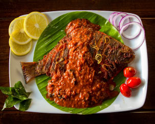 Fish curry at The Tamarind