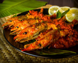 Prawns masala at The Tamarind